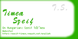 timea szeif business card